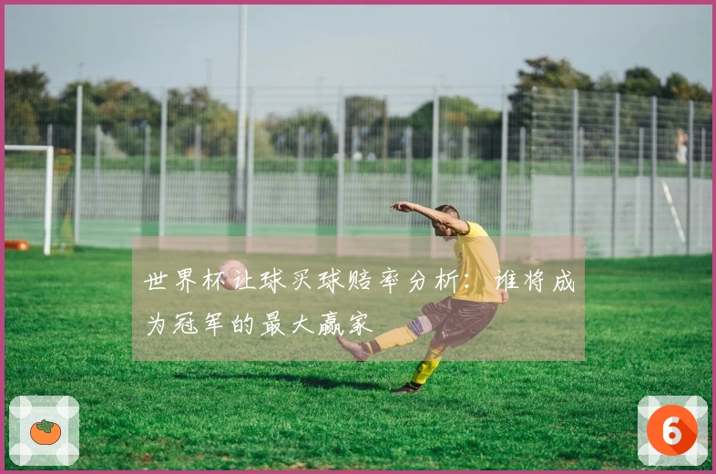 世界杯让球买球赔率分析：谁将成为冠军的最大赢家